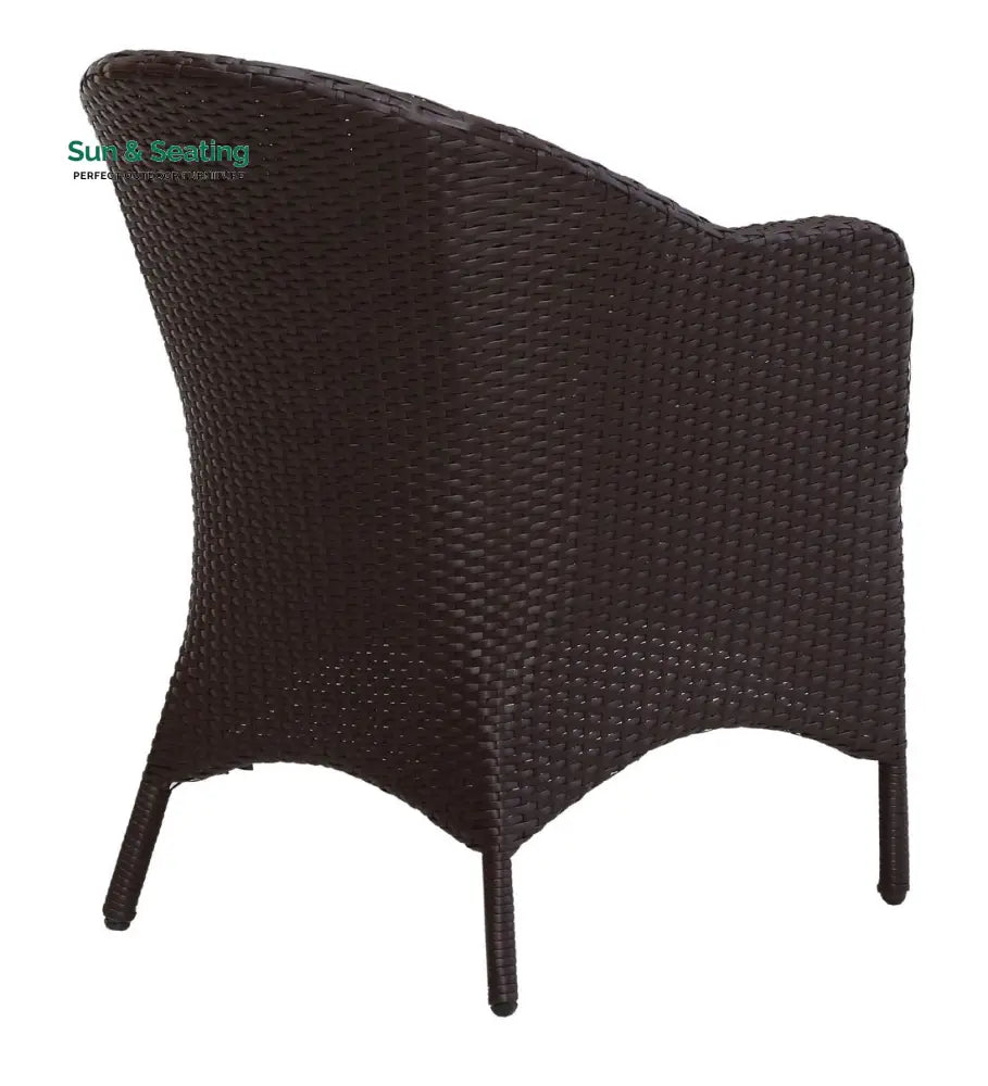 Dushtu Outdoor Patio Seating Set 4 Chairs and 1 Table Set (Dark Brown) Coffee Table Sets