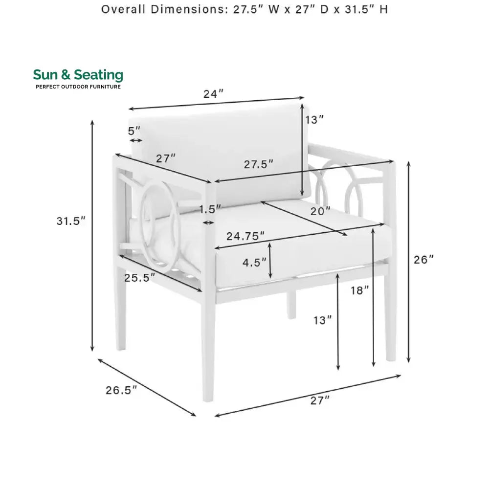 Duval Outdoor Sofa Set 2 Seater 2 Single seater and 1 Center Table (White) Sofa Sets