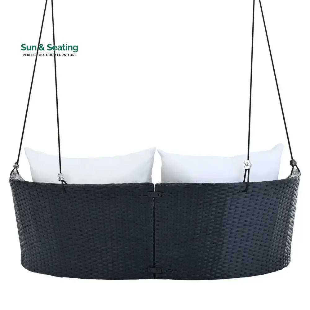 Ebube Outdoor Rattan Wicker Hanging Swing Chair with Cushion Swing