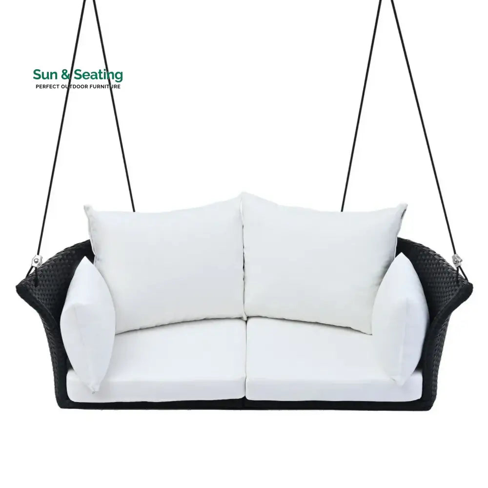 Ebube Outdoor Rattan Wicker Hanging Swing Chair with Cushion Swing