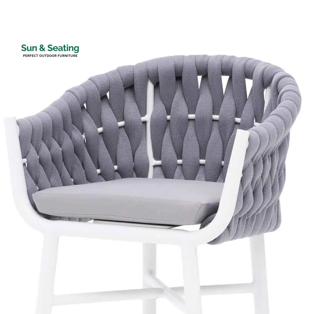 Ece Outdoor Patio Bar Chair 2 Chairs For Balcony Braided &amp; Rope Bar Sets