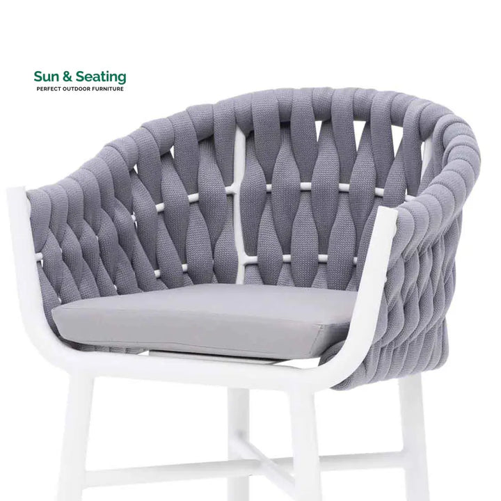 Ece Outdoor Patio Bar Chair 2 Chairs For Balcony Braided &amp; Rope Bar Sets