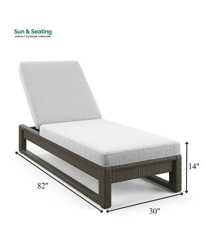 Edris Outdoor Swimming Poolside Lounger (Brown) Loungers