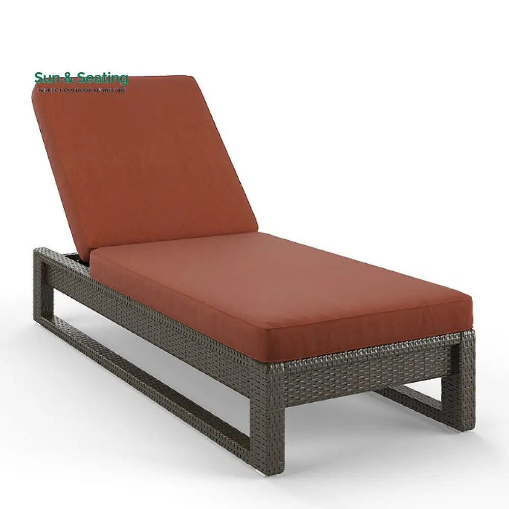Edris Outdoor Swimming Poolside Lounger (Brown) Brown + Brown Loungers