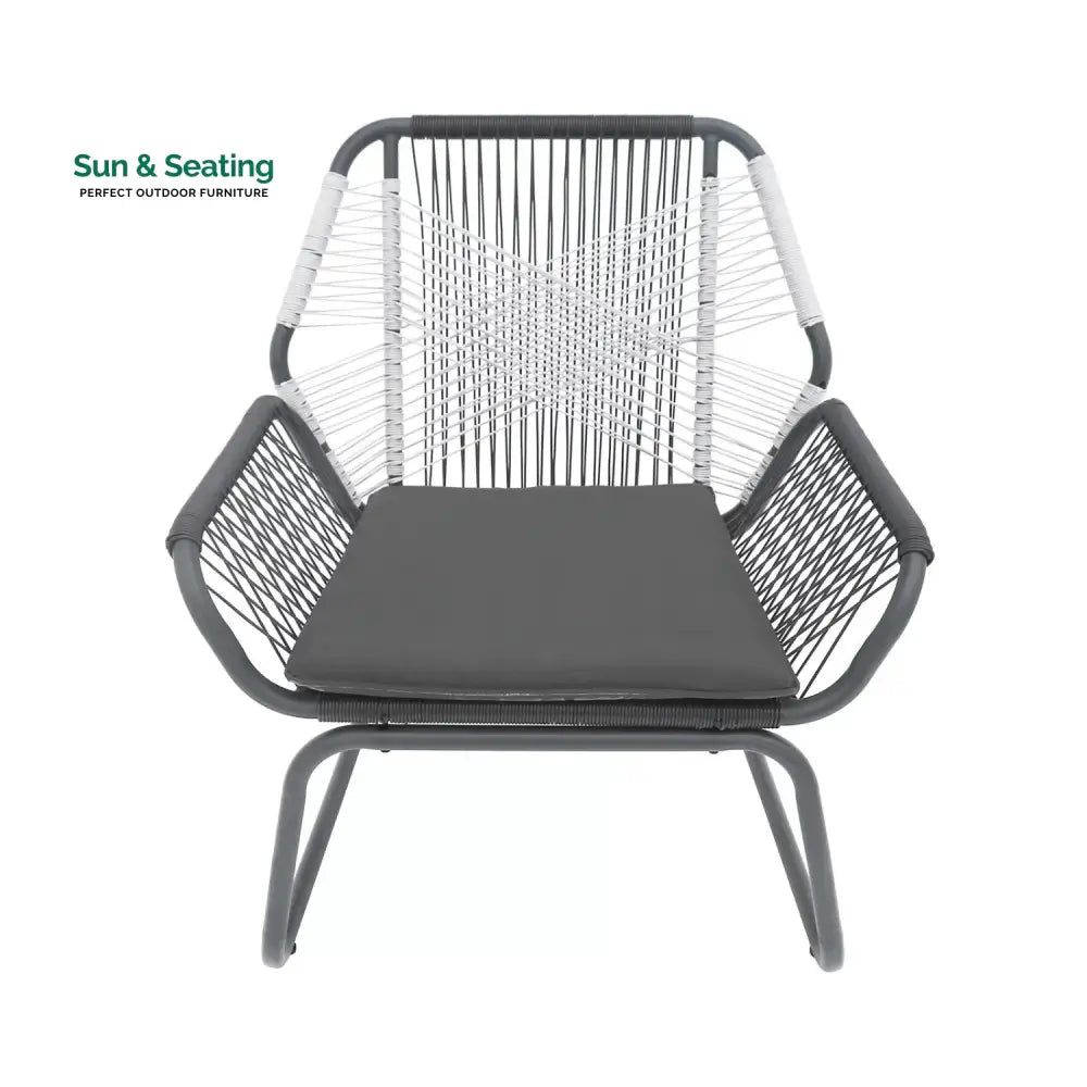 Elara Outdoor Rope Double Tone 3-Piece Patio Set Patio Set