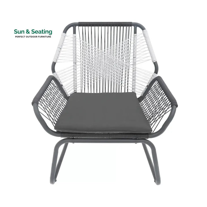 Elara Outdoor Rope Double Tone 3-Piece Patio Set Patio Set