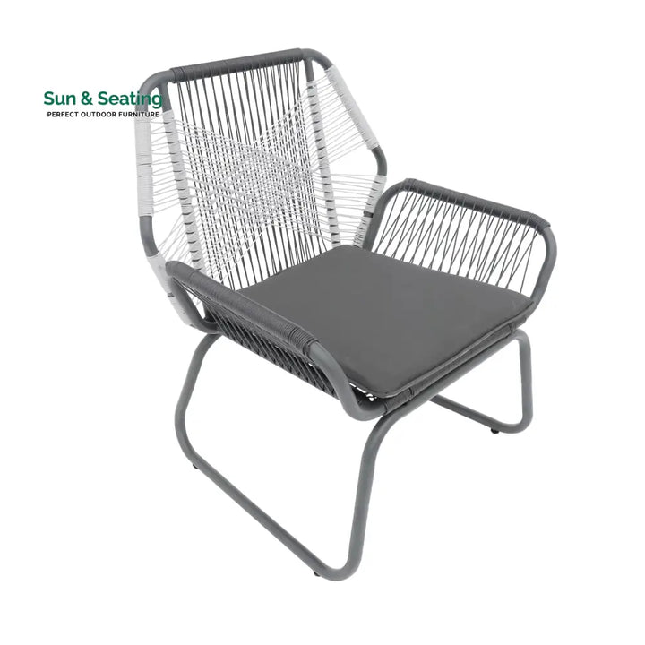 Elara Outdoor Rope Double Tone 3-Piece Patio Set Patio Set