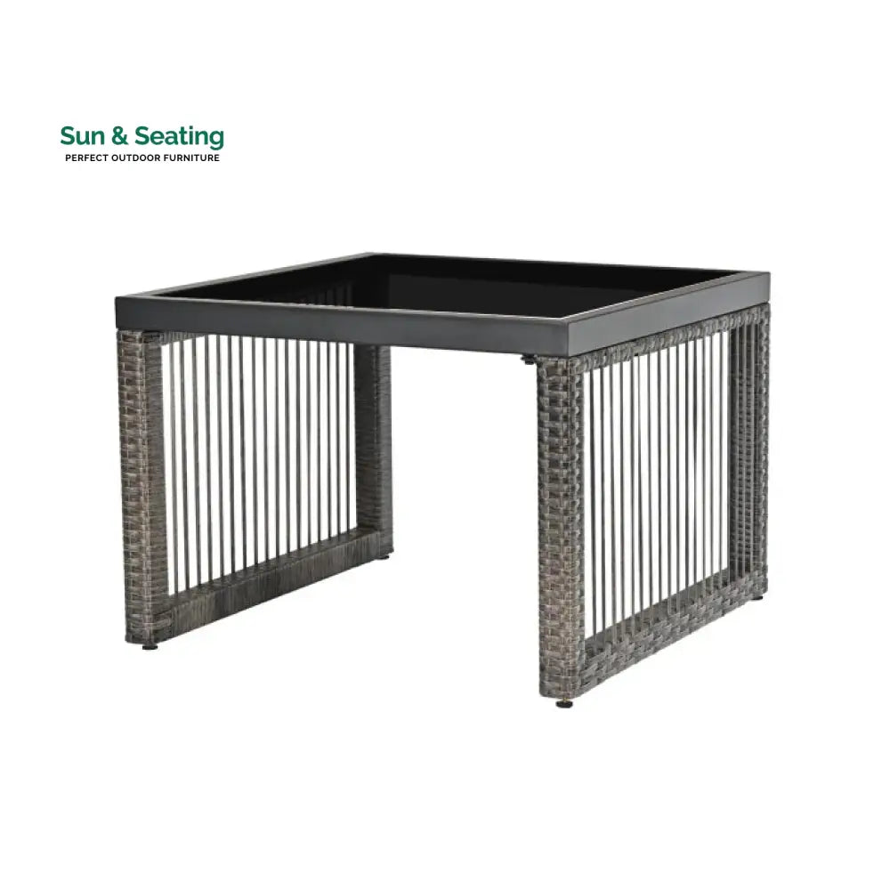 Eldric Outdoor Patio Seating Set 2 Chairs and 1 Table Set (Grey) Coffee Table Sets