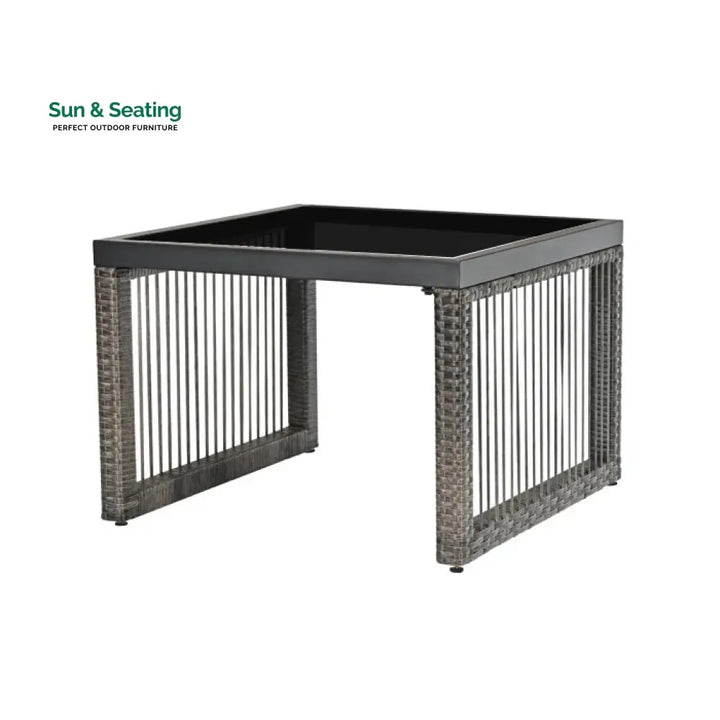 Eldric Outdoor Patio Seating Set 2 Chairs and 1 Table Set (Grey) Coffee Table Sets