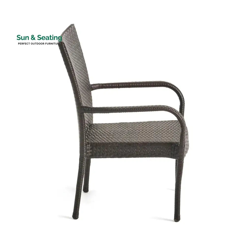 Elham Outdoor All-Weather Resistant Rattan Wicker 5-Piece Dining Set (Dark Brown) Dining Set