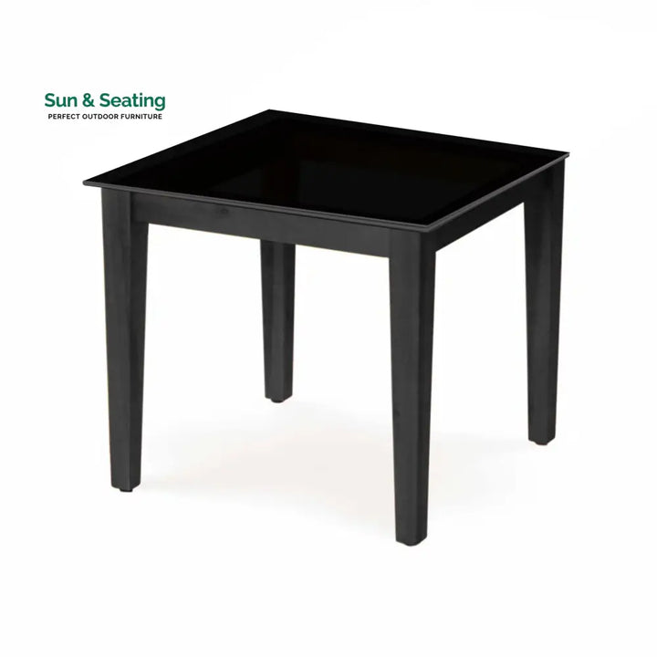 Elicia Outdoor Patio Seating Set 2 Chairs and 1 Table Set (Black) Braided &amp; Rope Coffee Table Sets