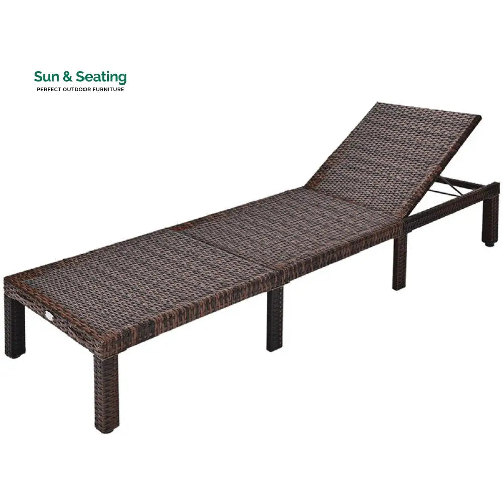 Elite Outdoor Swimming Poolside Lounger (Dark Brown) Loungers