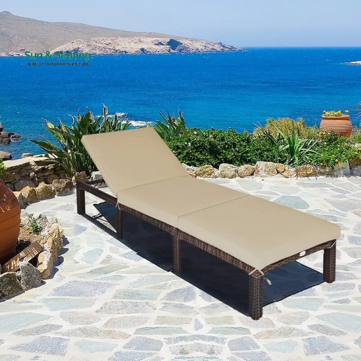 Elite Outdoor Swimming Poolside Lounger (Dark Brown) Loungers