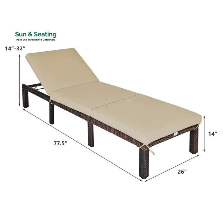 Elite Outdoor Swimming Poolside Lounger (Dark Brown) Loungers