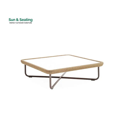 Elix Outdoor Sofa Set 2 Seater 2 Single seater and 1 Center Table with ottoman (Tan) Braided & Rope Sofa Sets