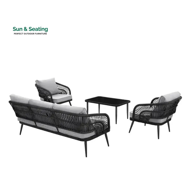 Elodia Outdoor Sofa Set 2 Seater 2 Single seater and 1 Center Table Sofa Sets