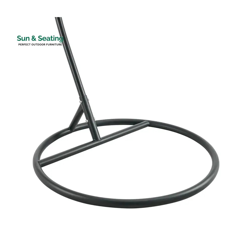 Eloisa Single Seater Hanging Swing With Stand For Balcony Garden (Black) Braided & Rope (Copy) Swings