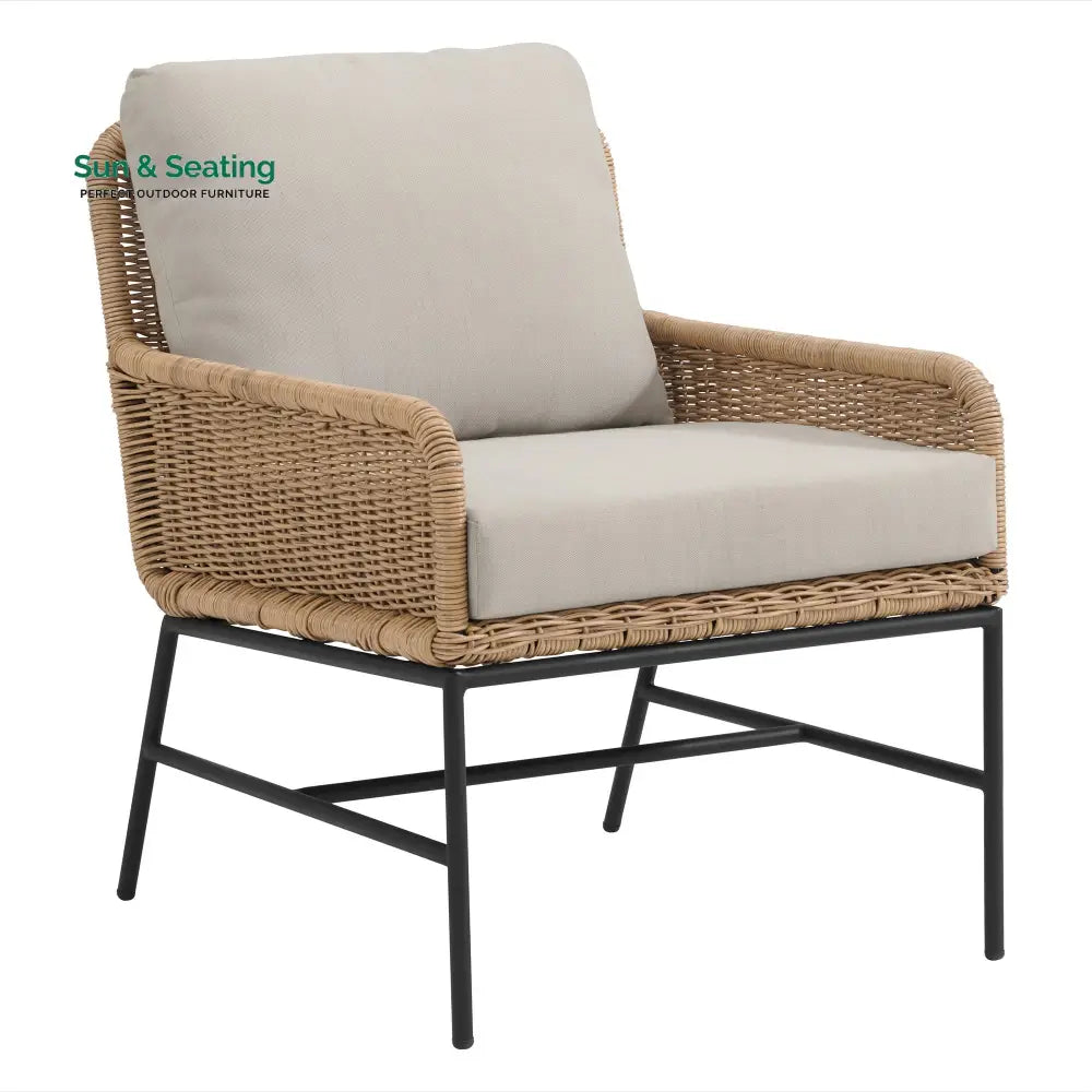 Eloise Outdoor Garden Balcony Sofa Set 2 Seater 2 Single seater and 1 Center Table Set (Tan) Sofa Sets