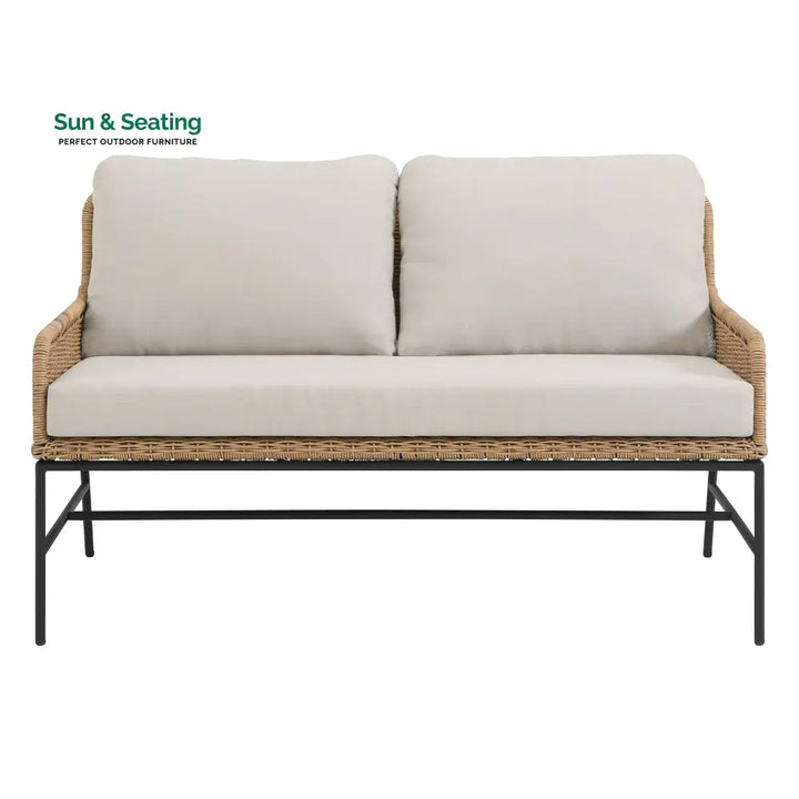 Eloise Outdoor Garden Balcony Sofa Set 2 Seater 2 Single seater and 1 Center Table Set (Tan) Sofa Sets