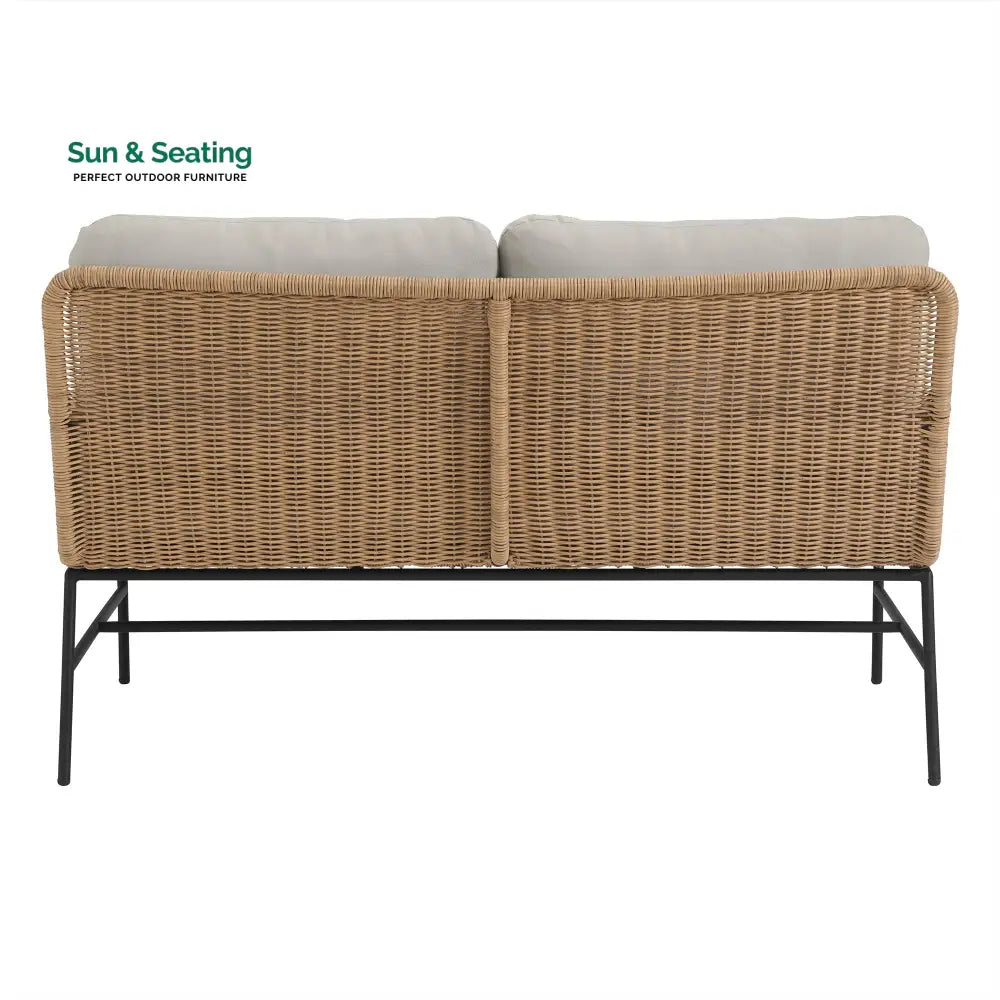Eloise Outdoor Garden Balcony Sofa Set 2 Seater 2 Single seater and 1 Center Table Set (Tan) Sofa Sets