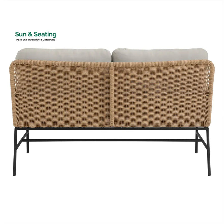 Eloise Outdoor Garden Balcony Sofa Set 2 Seater 2 Single seater and 1 Center Table Set (Tan) Sofa Sets