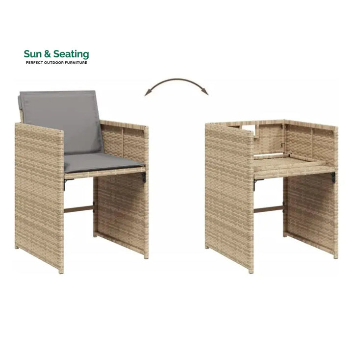 Elowen 11-Piece Outdoor Rattan Wicker Dinning Set Dining Set