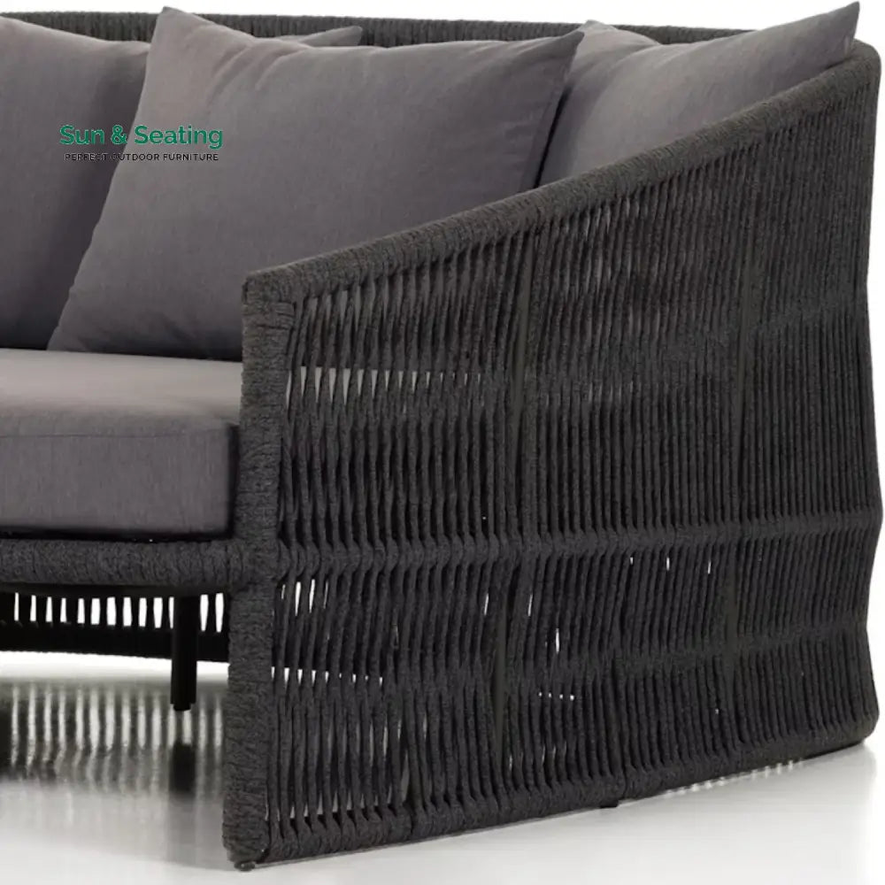 Elowen Outdoor Rope Braided Patio Furniture Daybed (Grey) Daybed