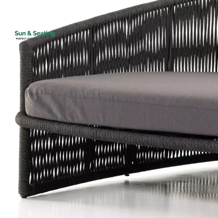 Elowen Outdoor Rope Braided Patio Furniture Daybed (Grey) Daybed