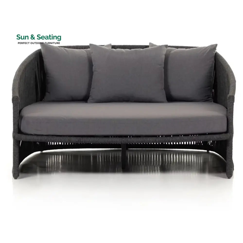 Elowen Outdoor Rope Braided Patio Furniture Daybed (Grey) Daybed