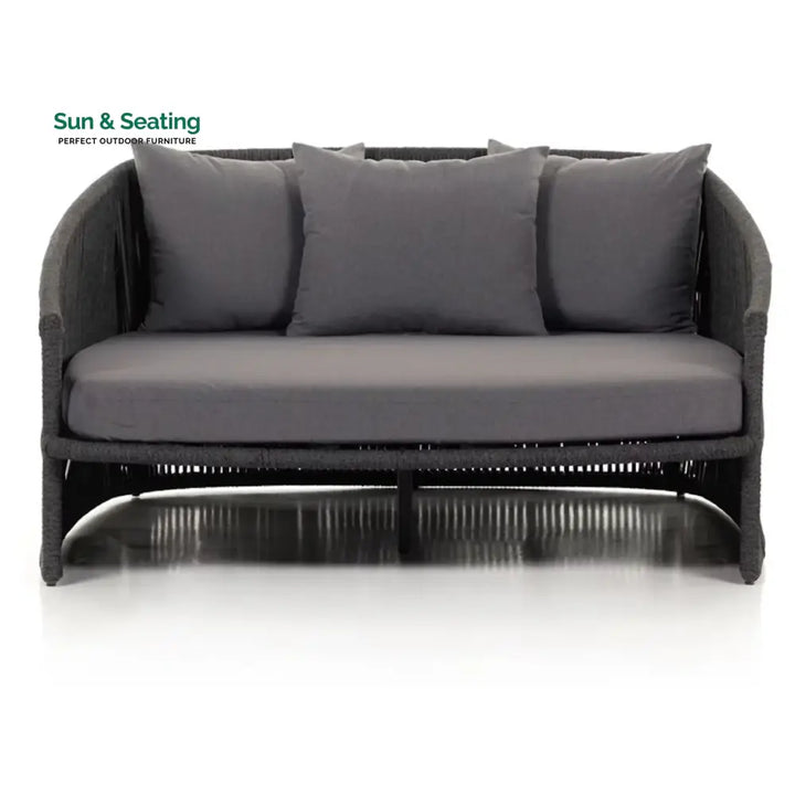 Elowen Outdoor Rope Braided Patio Furniture Daybed (Grey) Daybed