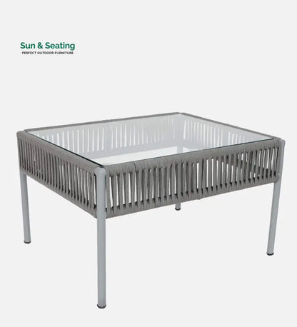 Elsie Outdoor Sofa Set 2 Seater 2 Single seater and 1 Center Table (Grey) Braided & Rope Sofa Sets