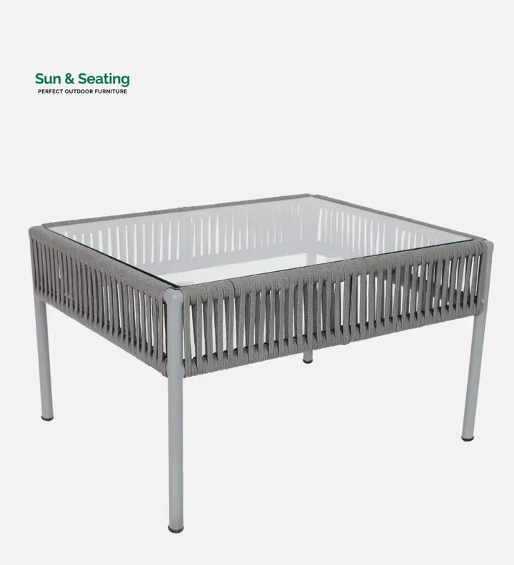 Elsie Outdoor Sofa Set 2 Seater 2 Single seater and 1 Center Table (Grey) Braided &amp; Rope Sofa Sets