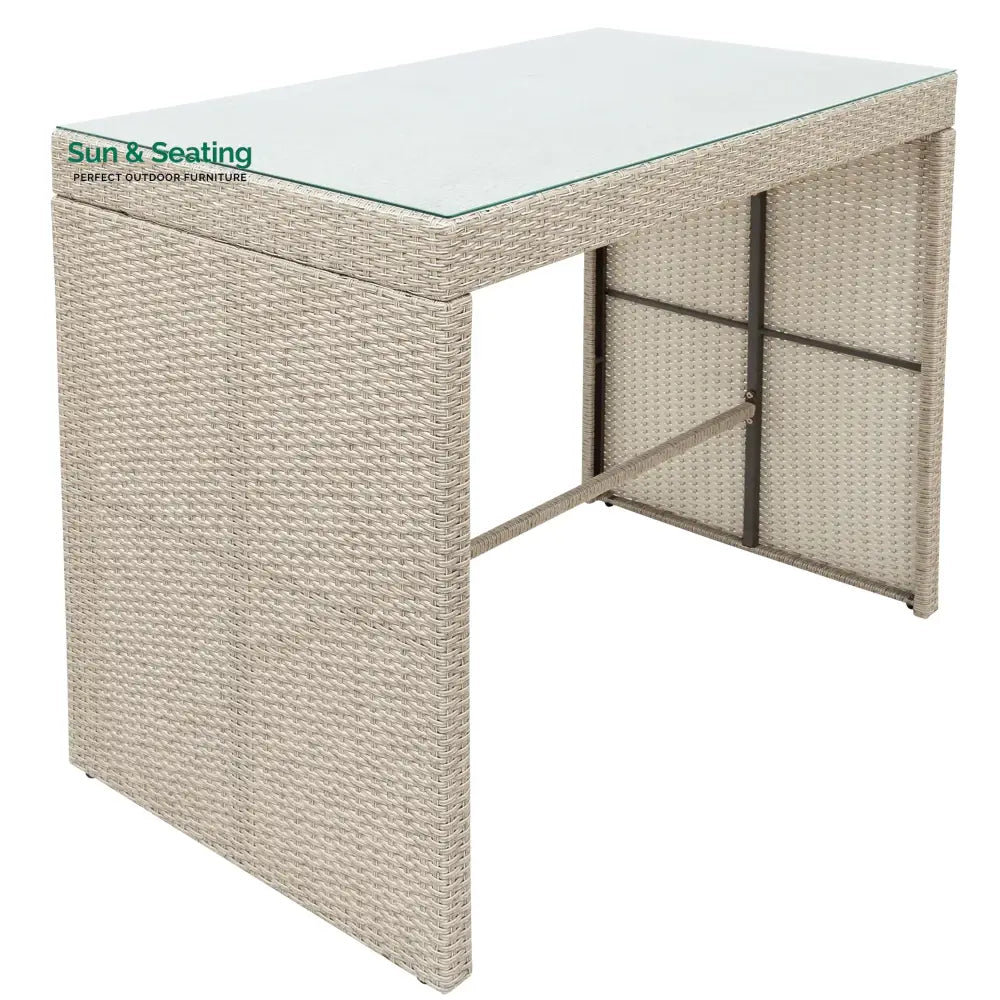 Elvan Outdoor Bar Sets 4 Stool and 1 Table Patio Bar Set (Cream) Bar Sets