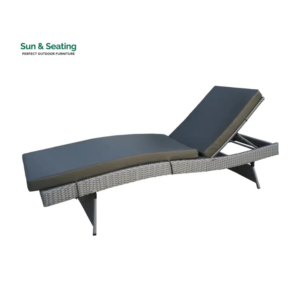 Emaan Outdoor All-Weather Wicker Lounger with Cushions Lounger Set