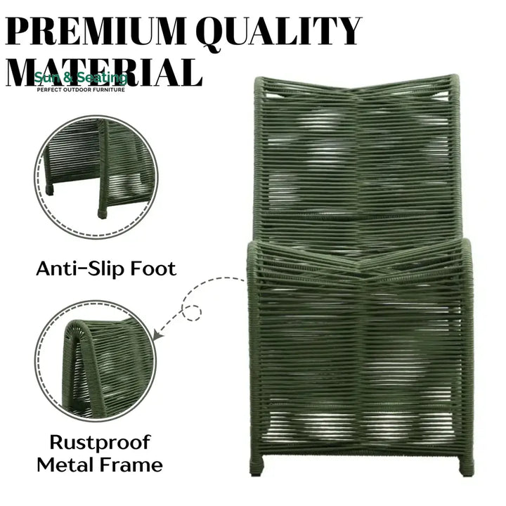 Emerson 2-Piece Outdoor Rope Patio Chairs Patio Chairs