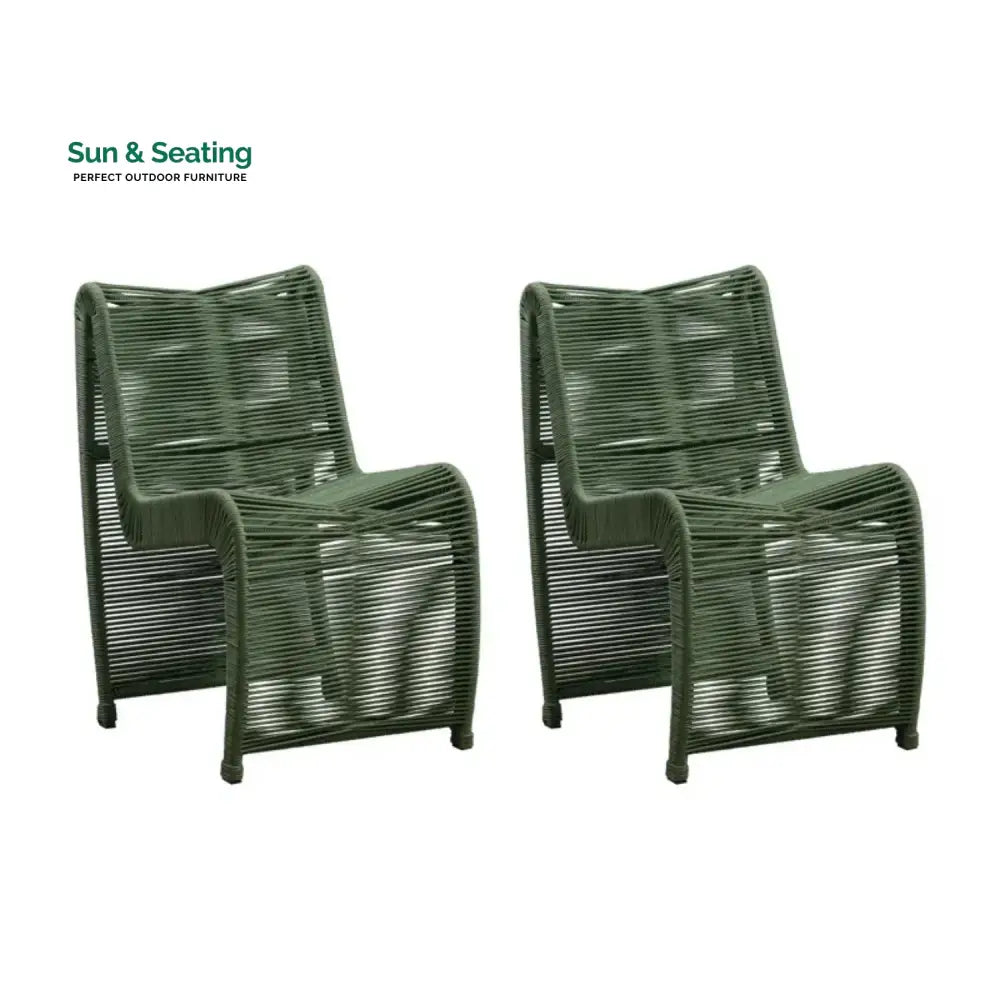 Emerson 2-Piece Outdoor Rope Patio Chairs Patio Chairs
