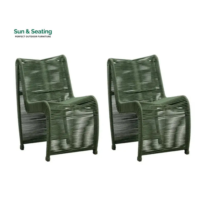 Emerson 2-Piece Outdoor Rope Patio Chairs Patio Chairs