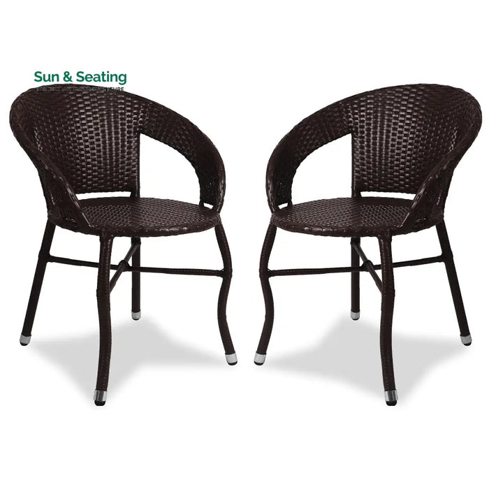 Emperor Outdoor Patio Seating Set 2 Chairs Set (Brown) Coffee Table Sets