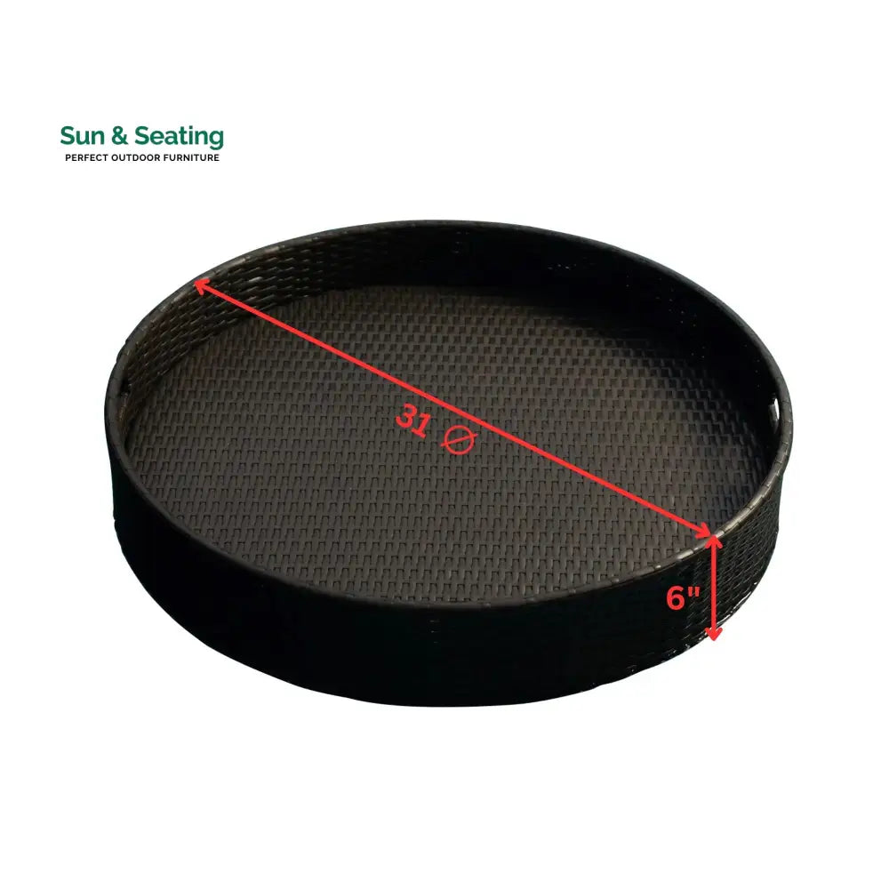Enciso Luxury Floating Serving Tray For Swimming Pool - Black (Round) Floating Tray