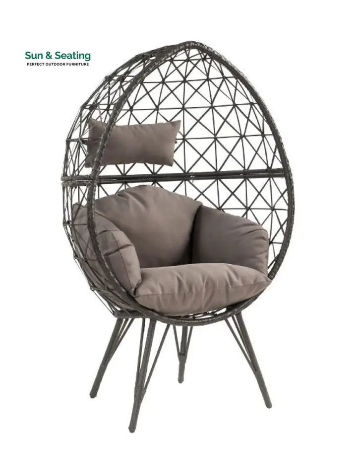 Ennio Single Seater Swing Basket For Balcony &amp; Garden (Black) Swings