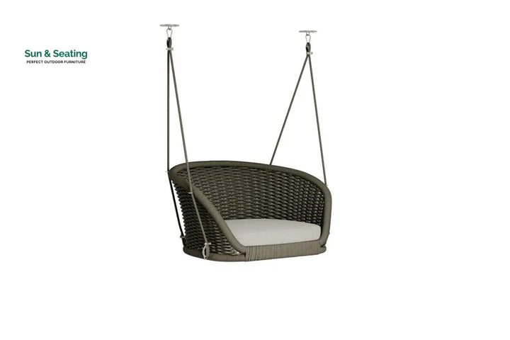 Eon Single Seater Hanging Swing Without Stand For Balcony Garden Swing (Black) Swings