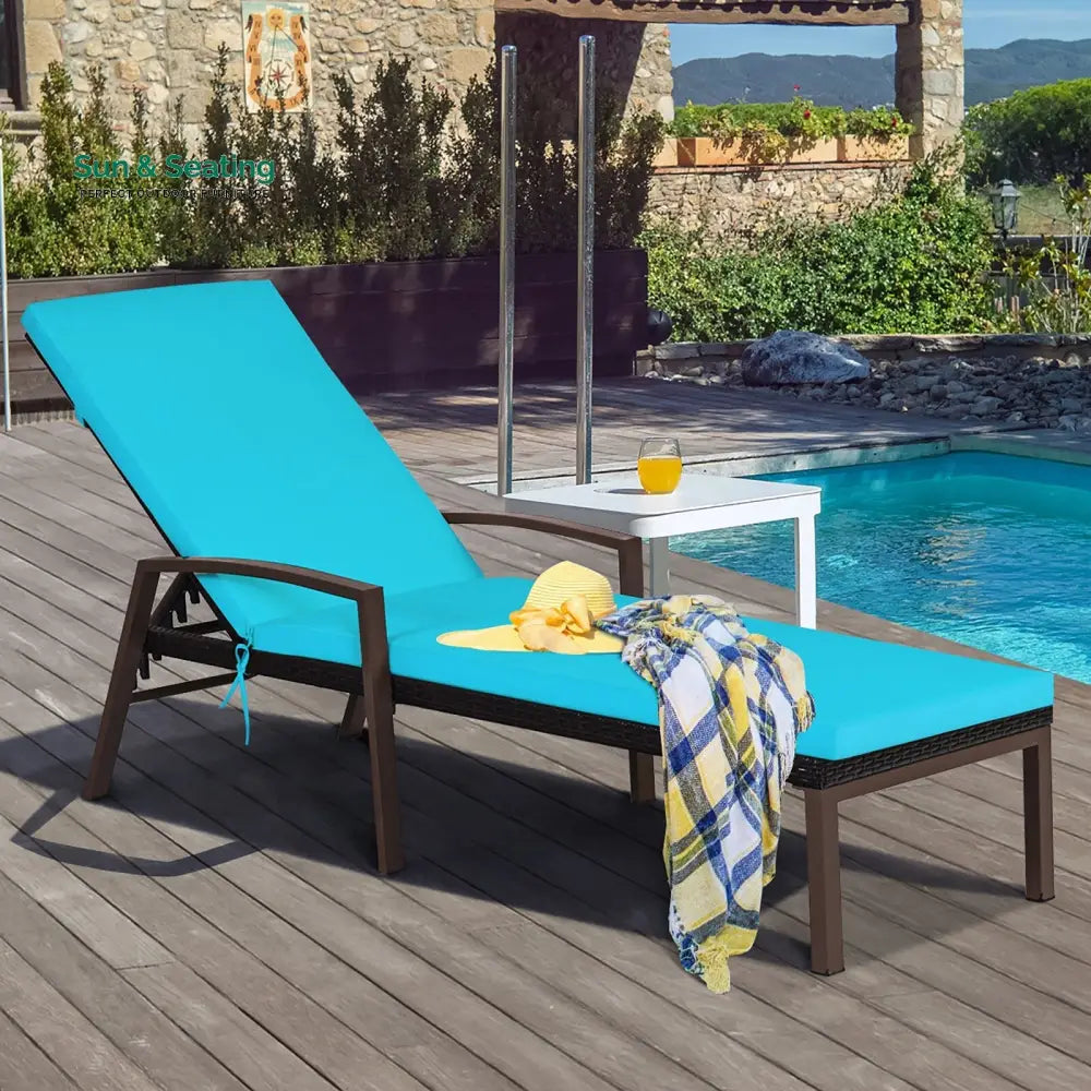 Epic Outdoor Swimming Poolside Lounger (Dark Brown) Loungers