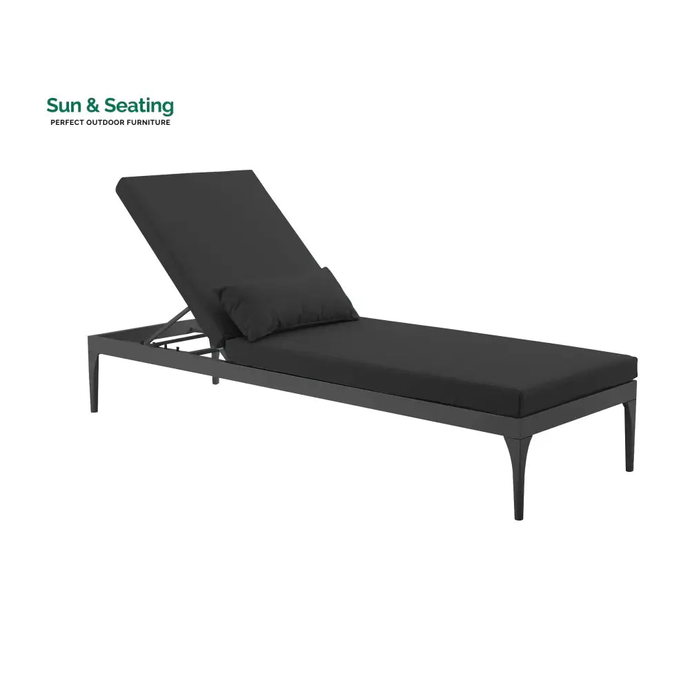 Epifanio Outdoor Swimming Poolside Lounger (Black) Loungers