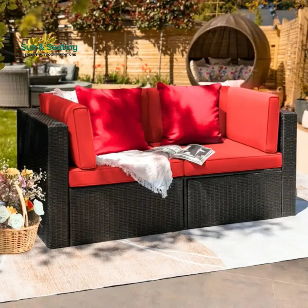 Eshanvi Outdoor All-Weather Rattan Wicker Single Seater Sofa Sofa Set