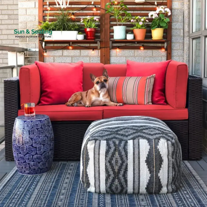 Eshanvi Outdoor All-Weather Rattan Wicker Single Seater Sofa Sofa Set
