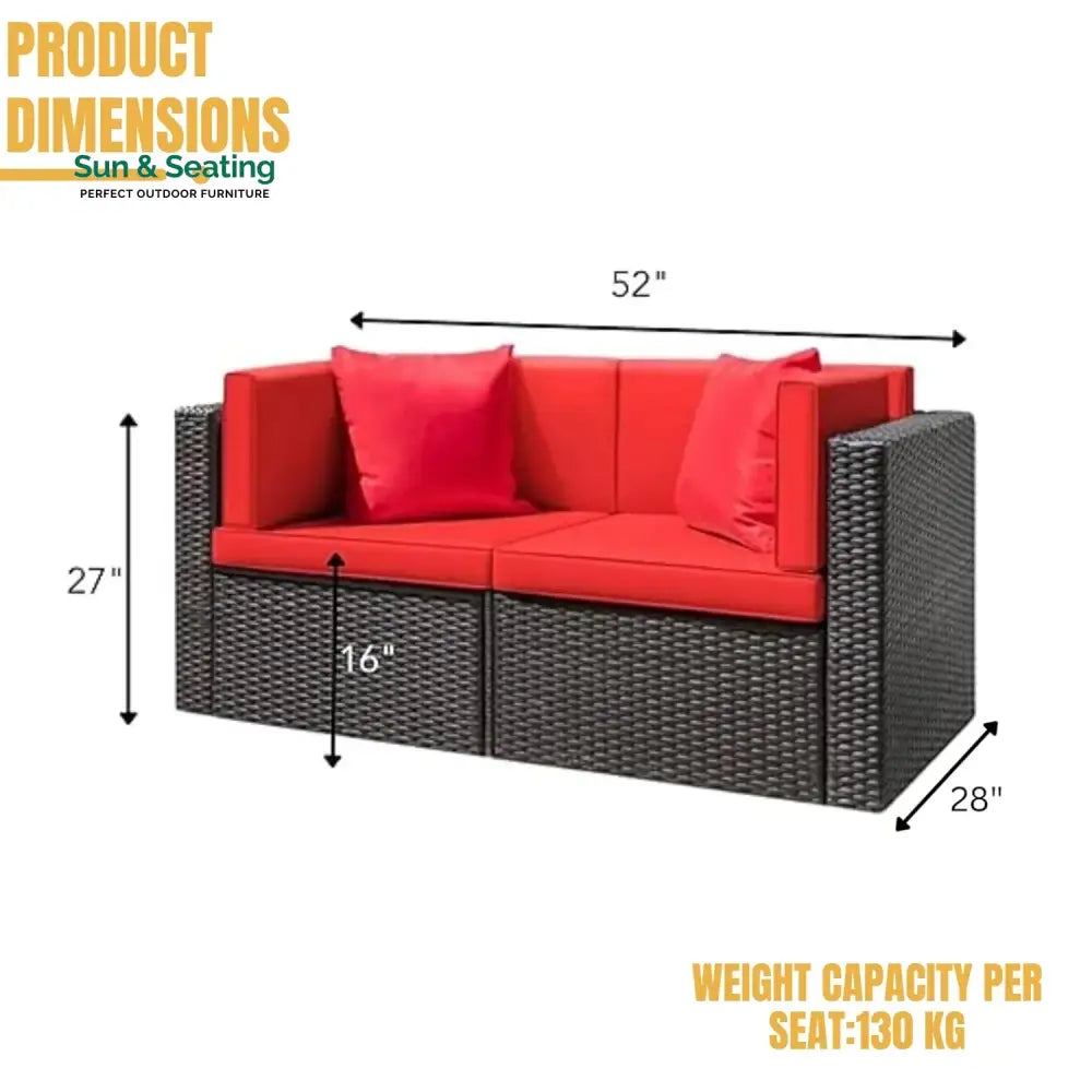 Eshanvi Outdoor All-Weather Rattan Wicker Single Seater Sofa Sofa Set