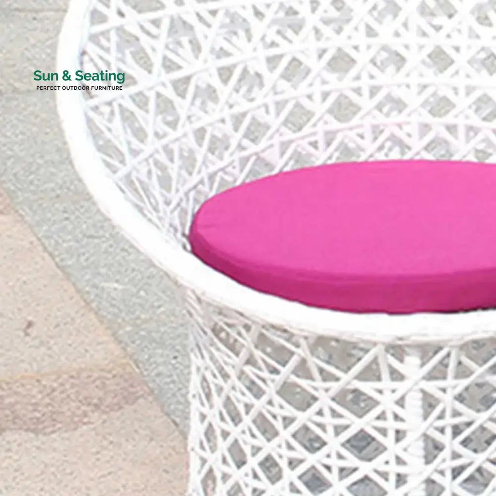 Espiridión Outdoor Patio Seating Set 2 Chairs and 1 Table Set (White) Coffee Table Sets