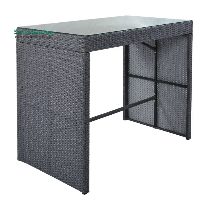 Espiritu Outdoor Bar Sets 4 Stools and 1 Table Patio Bar Set (Grey) Bar Sets