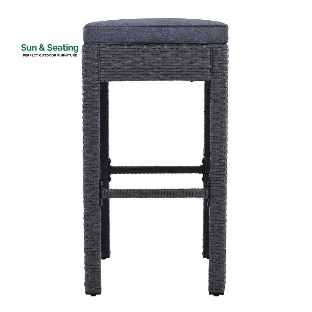 Espiritu Outdoor Bar Sets 4 Stools and 1 Table Patio Bar Set (Grey) Bar Sets