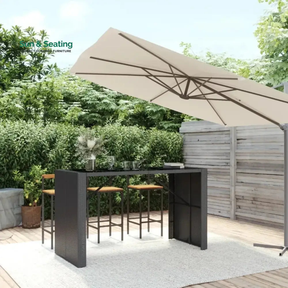 Estrella Outdoor Rattan Wicker Bar Table Bar Table